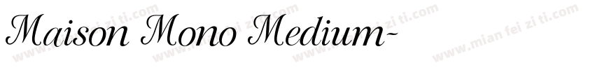 Maison Mono Medium字体转换